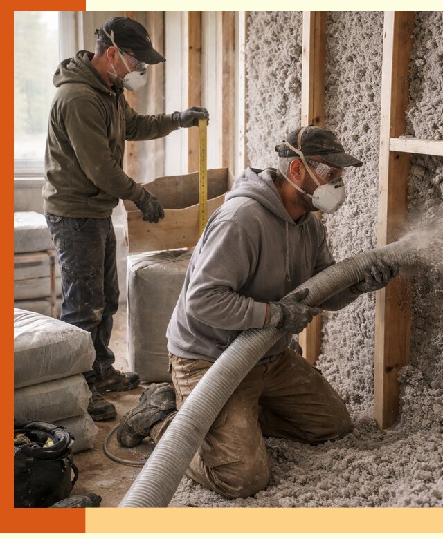 Утепление таунхауса эковатой в Ногинске для максимально теплых стен