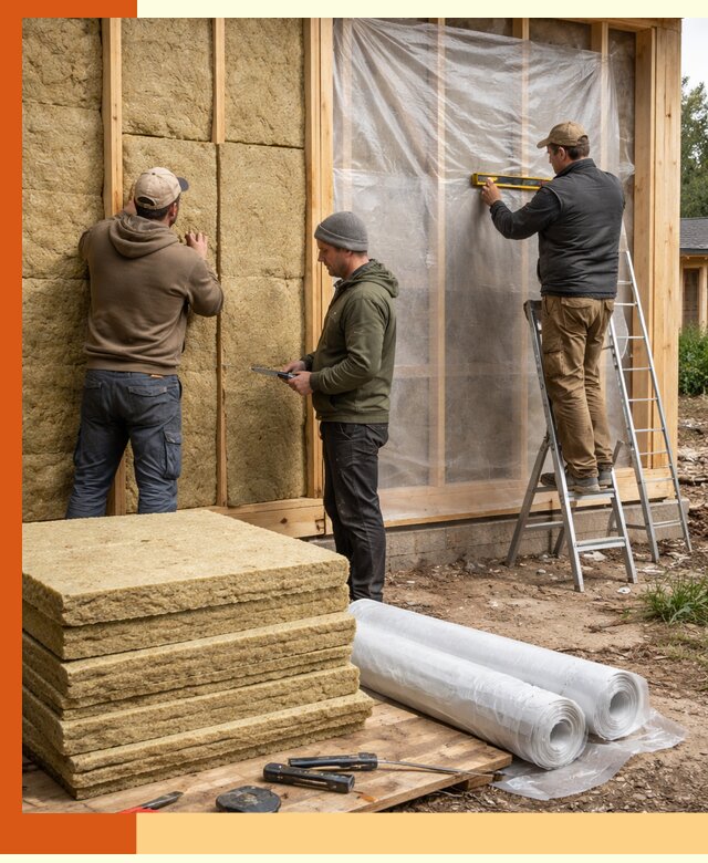 Утепление каркасного дома в Ногинске под ключ с гарантией качества