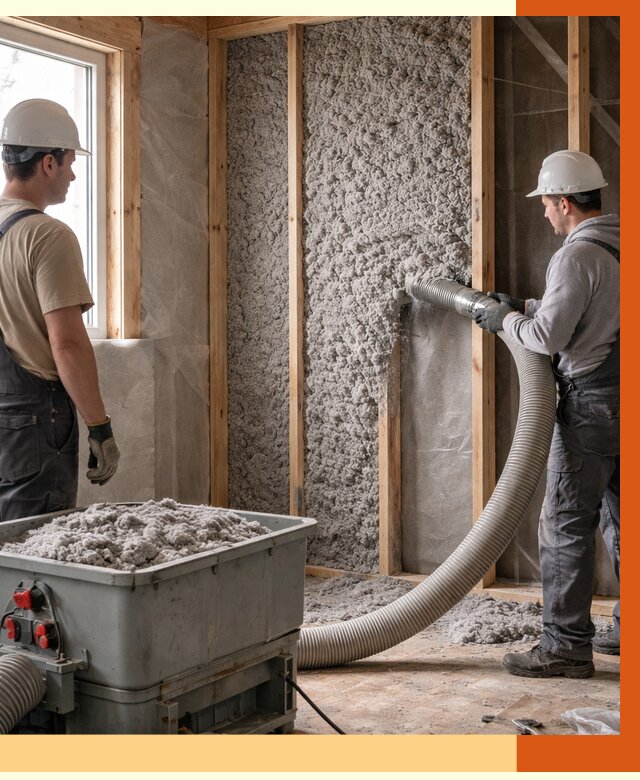 Утепление каркасного дома эковатой в Ногинске от 1824 руб. | ТепломастерНгн