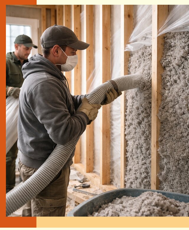 Утепление каркасного дома эковатой в Ногинске — качественно и надолго