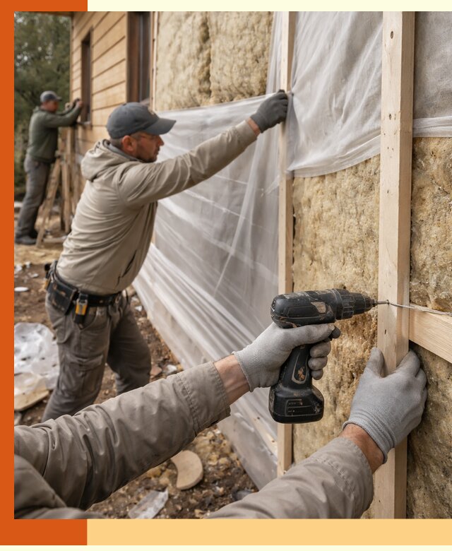 Утепление дома из бруса в Ногинске качественно и долговечно