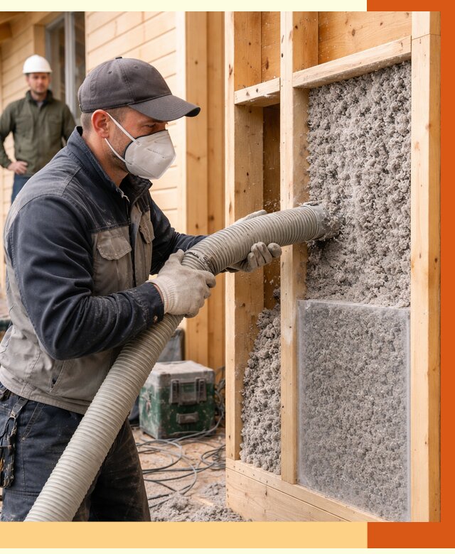 Утепление дома из бруса эковатой в Ногинске от 1874 руб/м2 | ТепломастерНгн