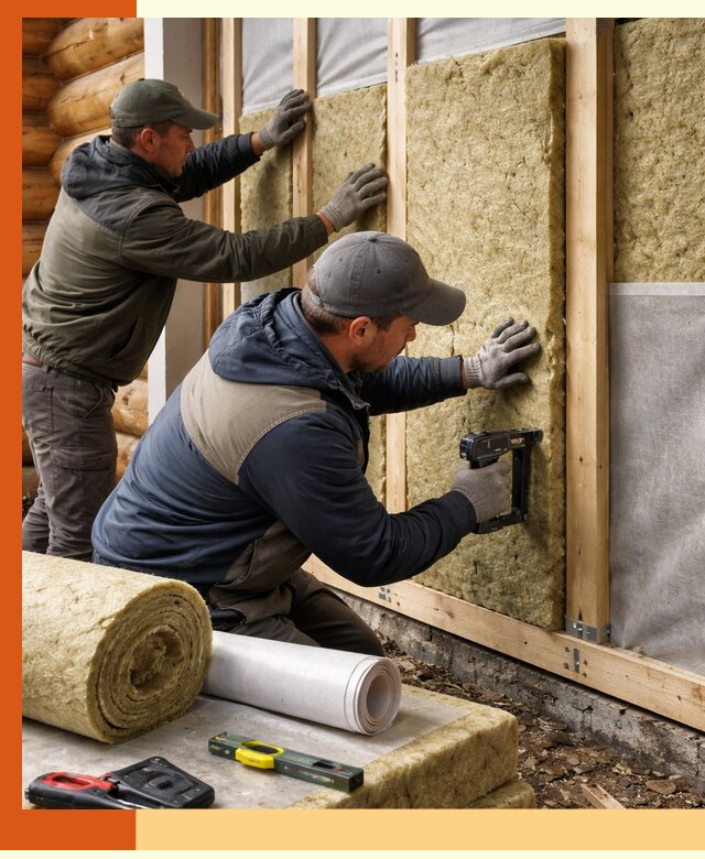 Утепление бревенчатого дома под ключ в Ногинске