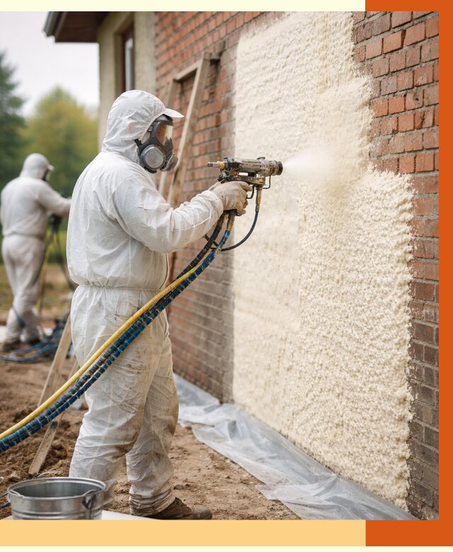 Утепление кирпичного дома ППУ в Ногинске под ключ от 6585 руб. | ТепломастерНгн