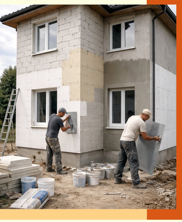 Утепление дома из газобетона в Ногинске от 4255 руб./м² — заказать у ТепломастерНгн