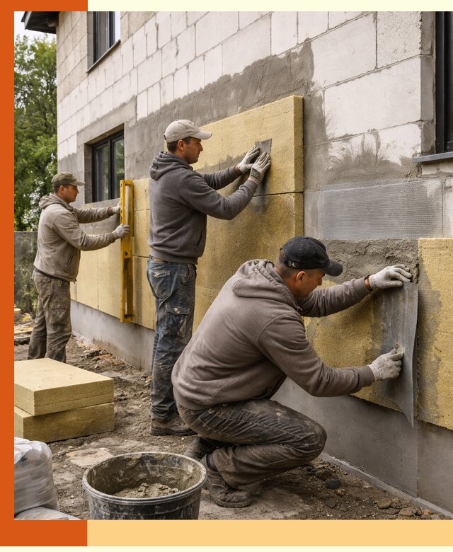 Утепление дома из газобетона в Ногинске качественно и долговечно