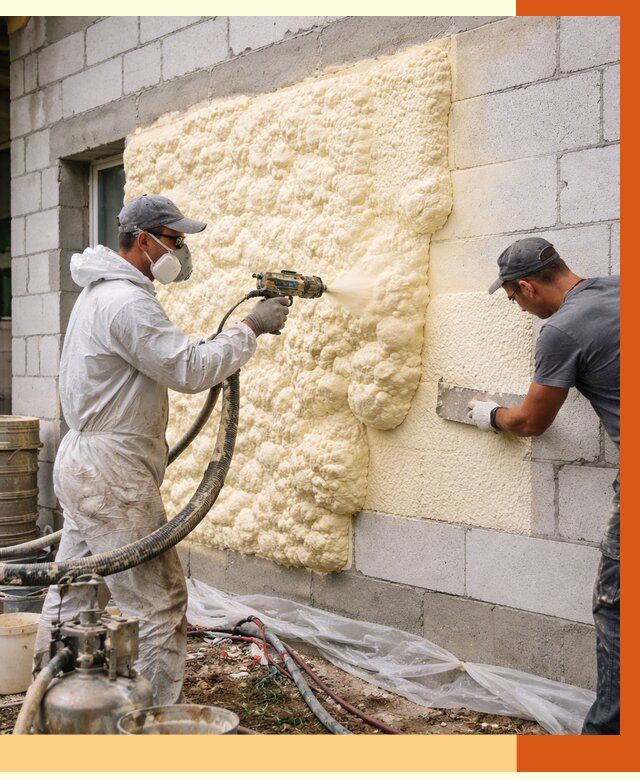 Утепление дома из газобетона ППУ в Ногинске от 4863 руб./м² под ключ | ТепломастерНгн