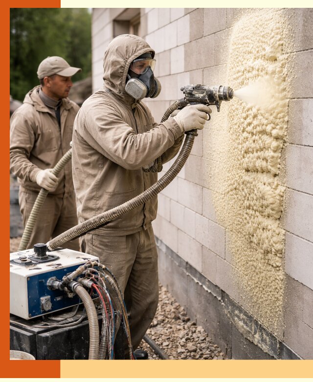 Утепление дома из газобетона ППУ в Ногинске — надежная теплоизоляция