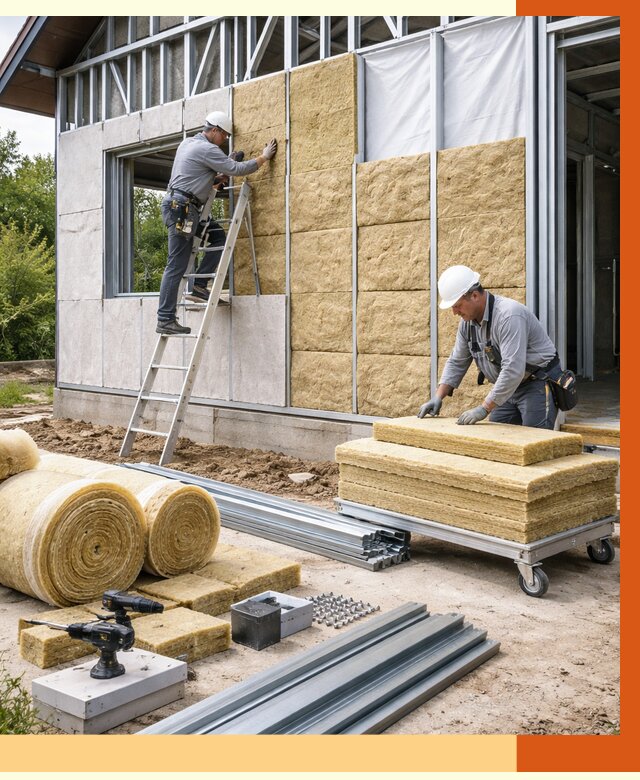 Утепление дома из ЛСТК в Ногинске от 5268 руб./м² — профессионально | ТепломастерНгн