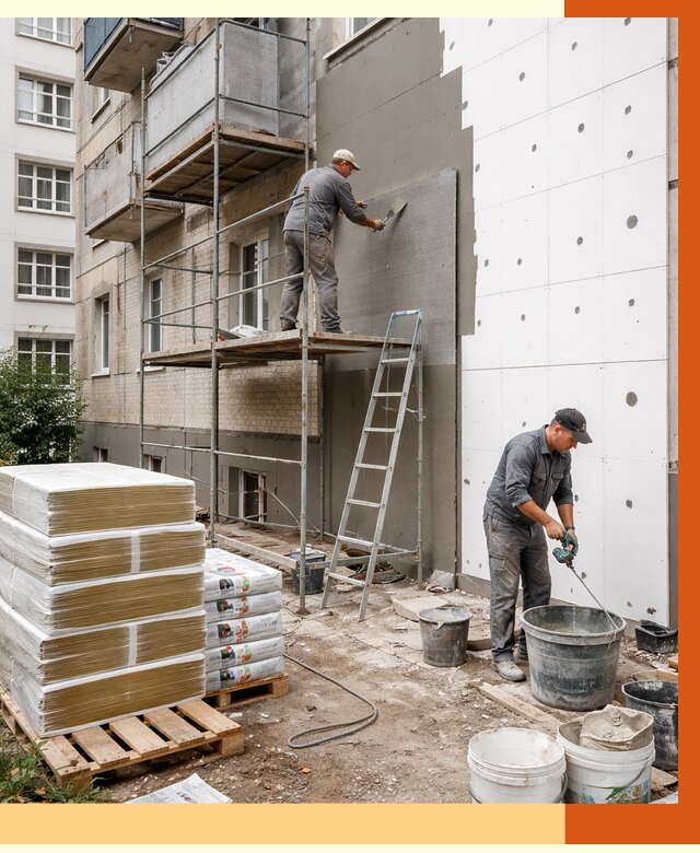 Утепление квартиры снаружи в Ногинске от 6231 руб/м2 под ключ | ТепломастерНгн