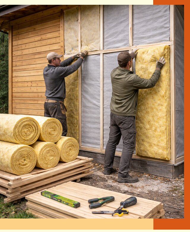 Утепление бани снаружи в Ногинске от 86114 руб. под ключ | ТепломастерНгн