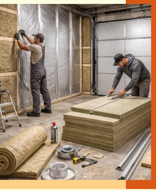 Утепление гаража в Ногинске от 4559 руб/м2 — комплексное утепление ворот и стен | ТепломастерНгн