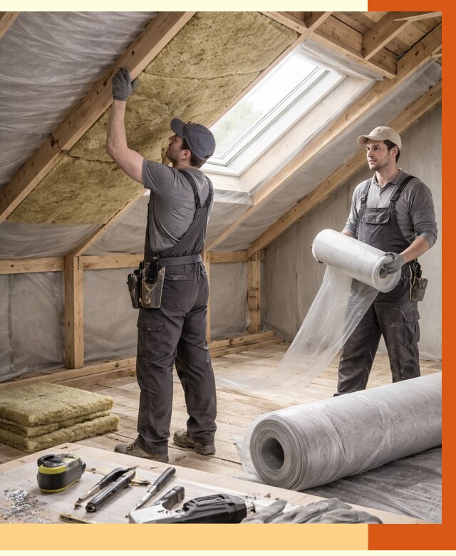 Утепление крыши изнутри мансарды в Ногинске от 4255 руб./м² | ТепломастерНгн