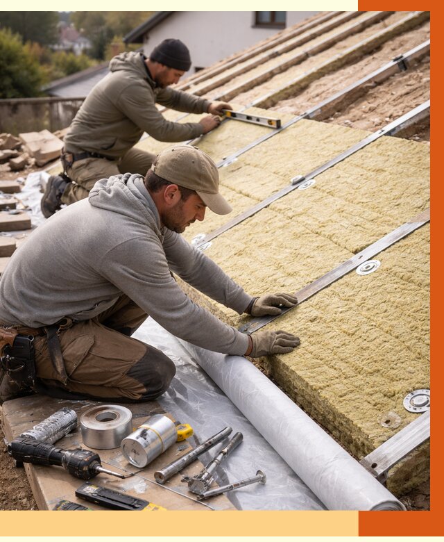 Утепление крыши снаружи в Ногинске под ключ от 1216 руб./м2 | ТепломастерНгн