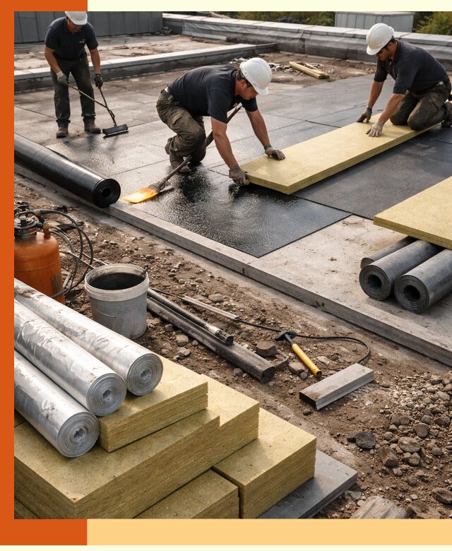 Утепление плоской крыши в Ногинске — надежная теплоизоляция и герметизация