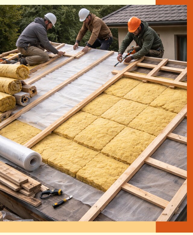 Утепление скатной крыши в Ногинске от 1266 руб./м2 под ключ | ТепломастерНгн