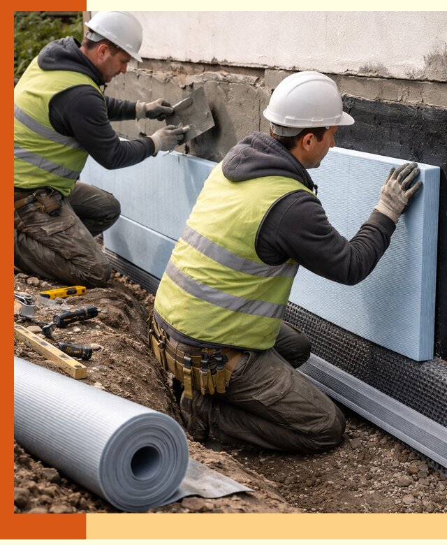 Утепление фундамента снаружи в Ногинске — профессиональная теплоизоляция