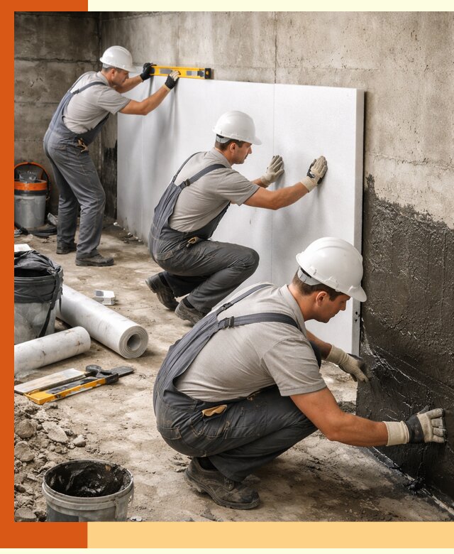 Утепление фундамента изнутри профессионально в Ногинске