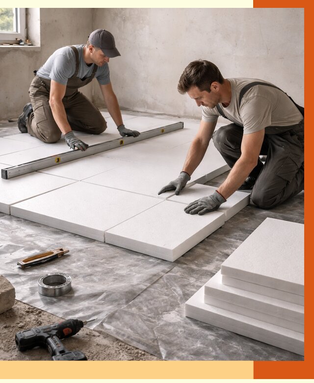 Утепление бетонного пола в Ногинске от 2533 руб/м2 — монтаж и цена | ТепломастерНгн