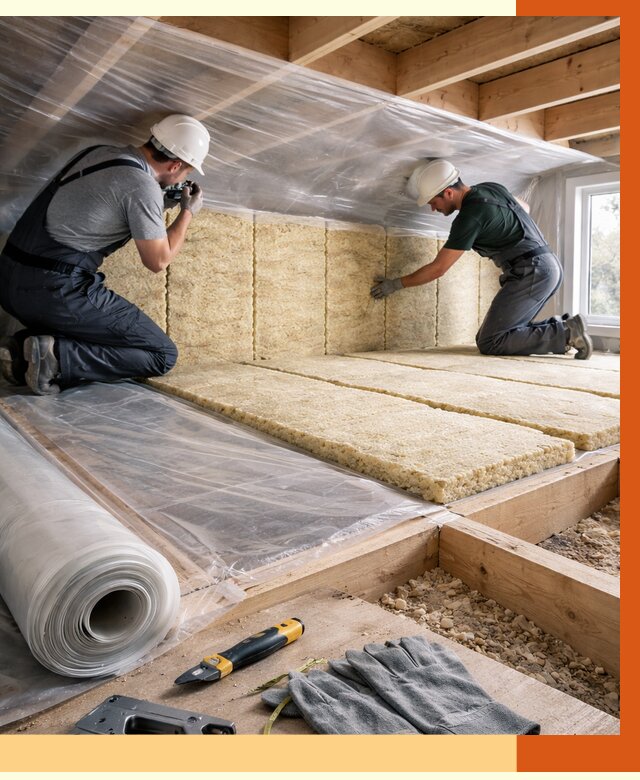 Утепление перекрытий в Ногинске от 2887 руб/м2 — утепление межэтажных и чердачных | ТепломастерНгн