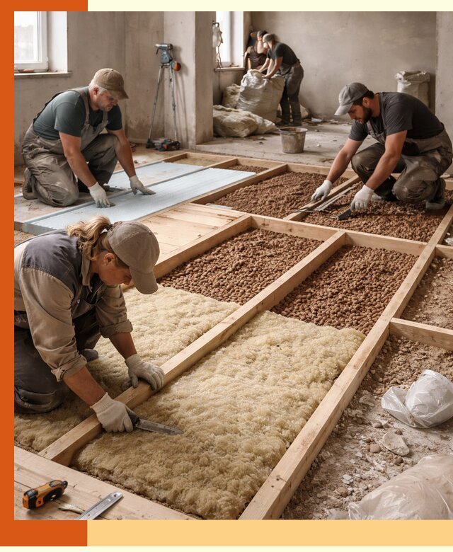 Утепление перекрытий жилых и промышленных зданий в Ногинске