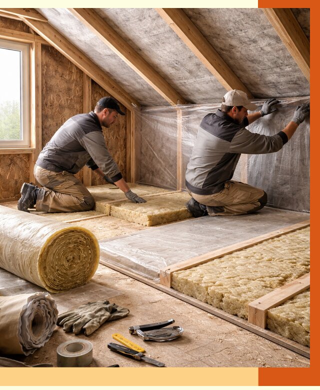 Утепление чердака в Ногинске от 7598 руб/м² — теплоизоляция и комплексное утепление под ключ | ТепломастерНгн