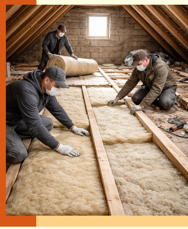 Утепление чердака в Ногинске — профессиональная теплоизоляция кровли
