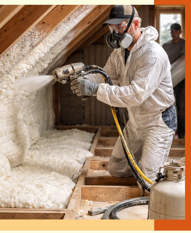 Утепление чердака ППУ в Ногинске от 8733 руб./м2 — услуга под ключ | ТепломастерНгн