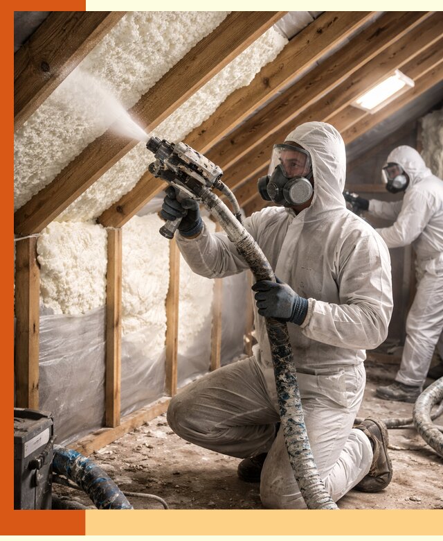 Утепление чердака пенополиуретаном (ППУ) в Ногинске