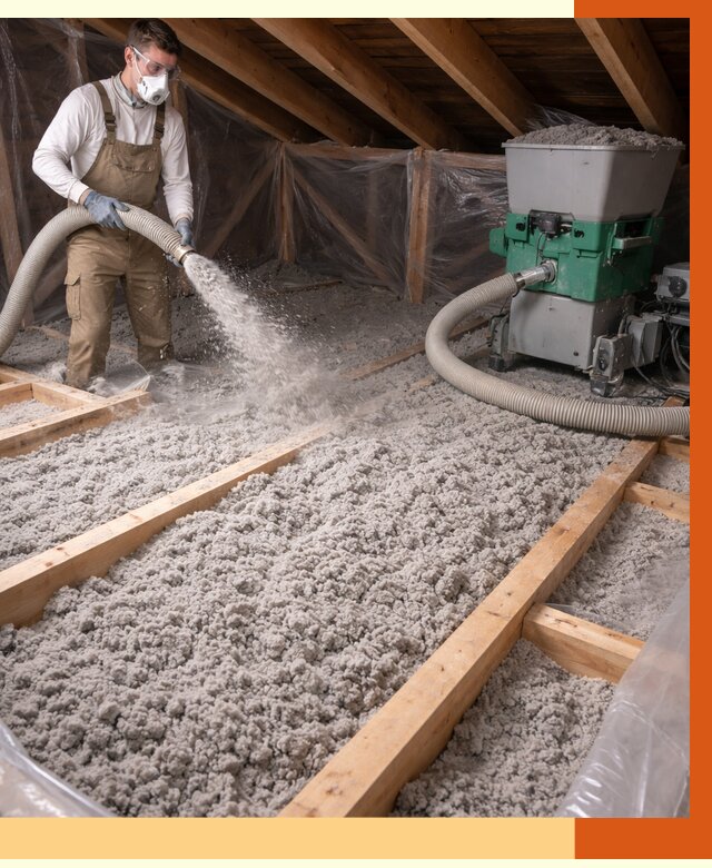 Утепление чердака эковатой в Ногинске от 1469 руб/м2 — заказать у ТепломастерНгн