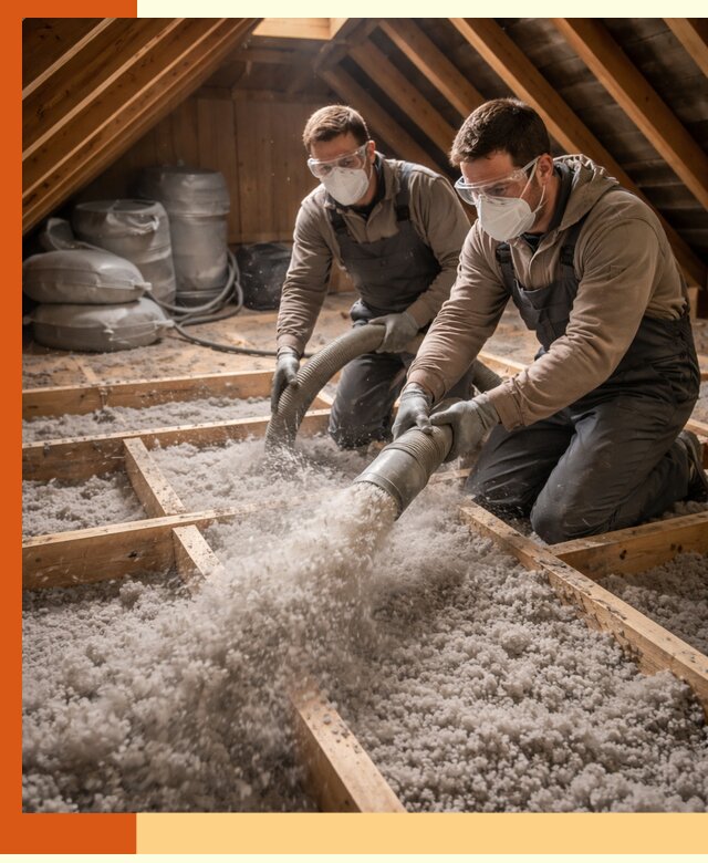 Утепление чердака эковатой в Ногинске — быстро и надёжно