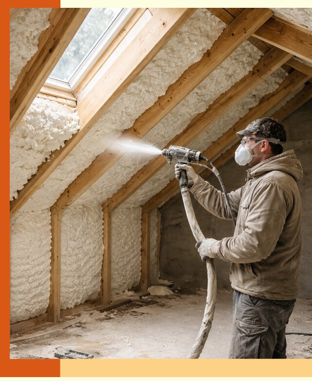 Утепление мансарды ППУ в Ногинске быстро и надежно