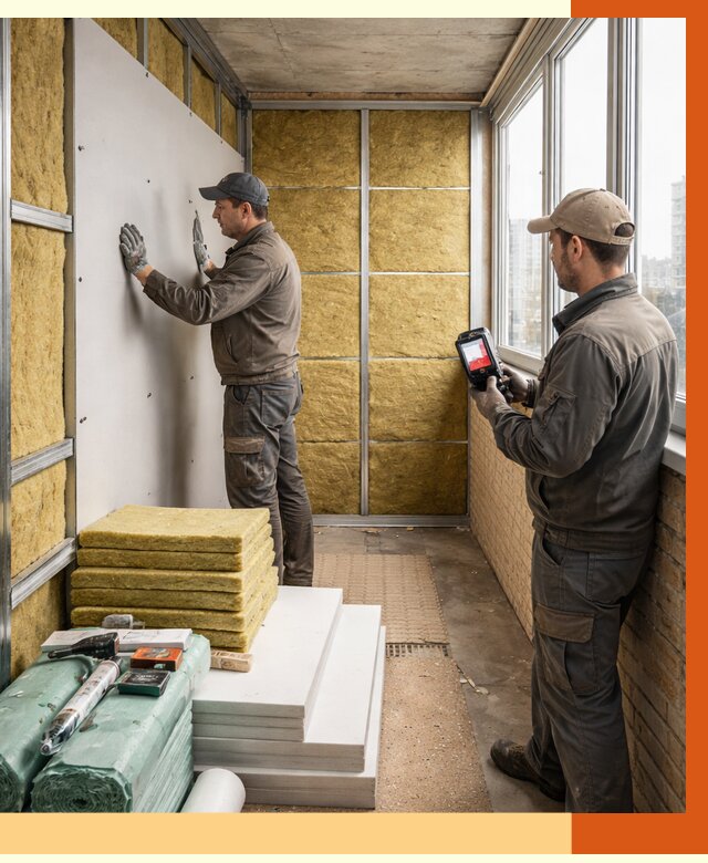 Утепление балкона в Ногинске от 4559 руб. под ключ | ТепломастерНгн