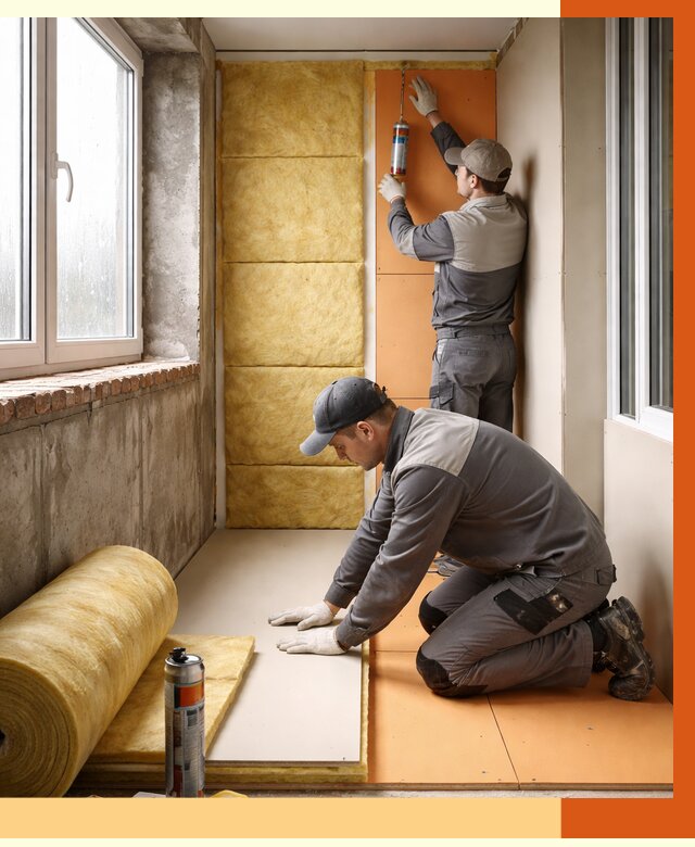 Утепление лоджии под ключ в Ногинске от 6585 руб/м2 — комплексное решение | ТепломастерНгн