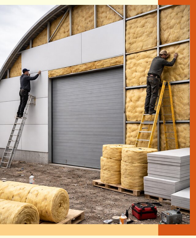 Утепление ангара пенополиуретаном в Ногинске от 7294 руб./м² — комплекс от ТепломастерНгн