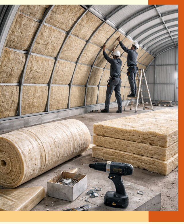 Утепление арочного ангара в Ногинске от 3242 руб./м2 под ключ | ТепломастерНгн