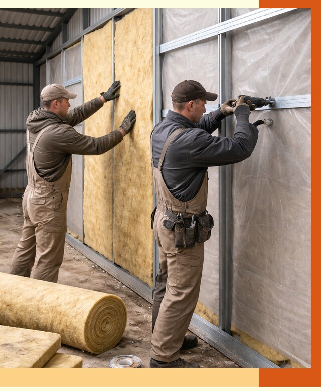 Утепление металлического ангара в Ногинске от 4812 руб/м2 — услуги под ключ | ТепломастерНгн