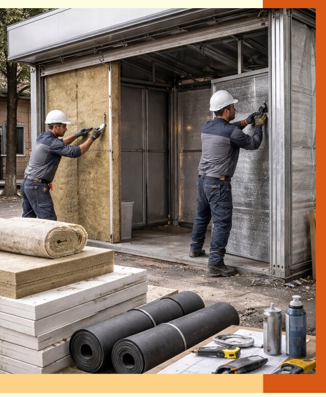 Утепление павильона шаурма в Ногинске под ключ от 1216 руб. за м² | ТепломастерНгн