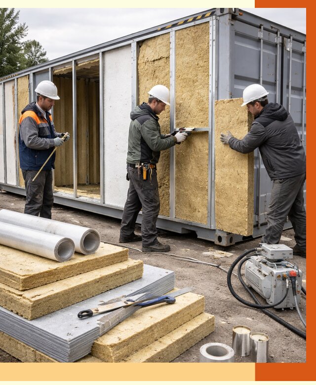 Утепление морского контейнера в Ногинске от 3799 руб. под ключ | ТепломастерНгн