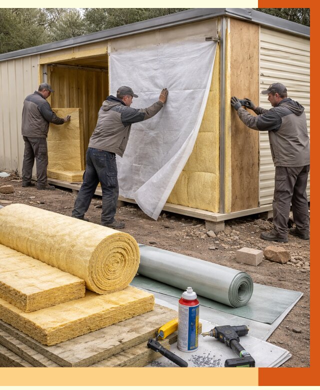 Утепление строительной бытовки в Ногинске от 12664 руб. под ключ | ТепломастерНгн