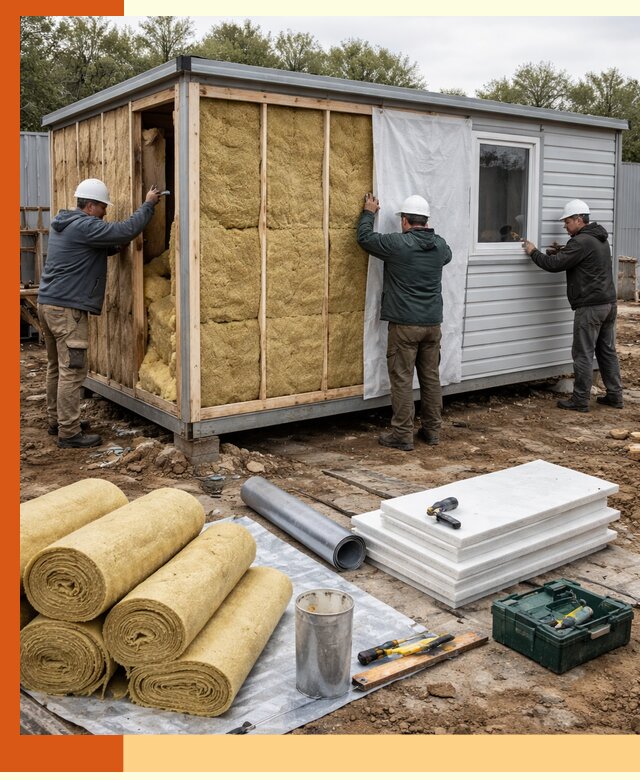 Утепление строительной бытовки под ключ в Ногинске для любых условий