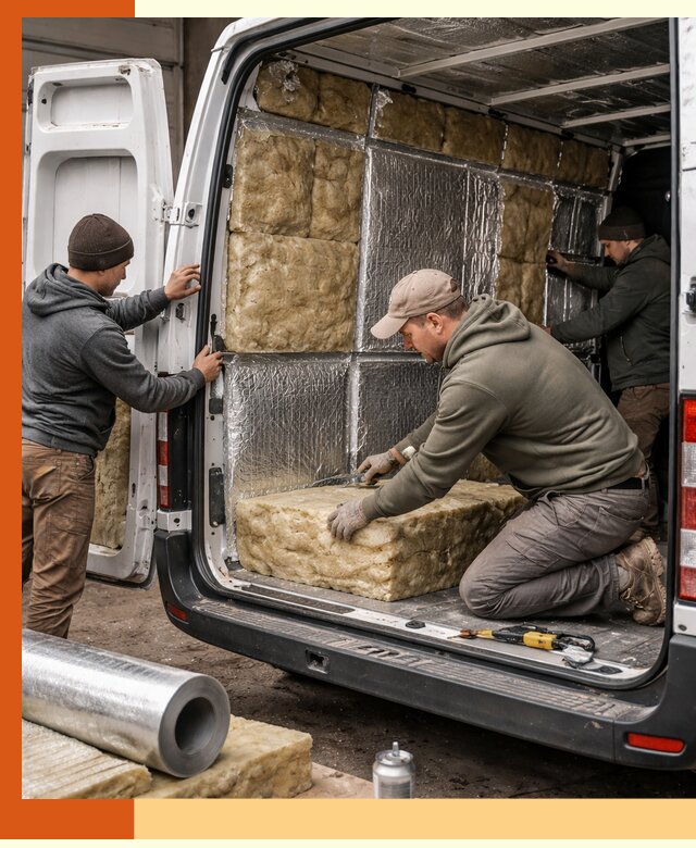 Утепление фургона в Ногинске: профессиональная теплоизоляция и шумоизоляция