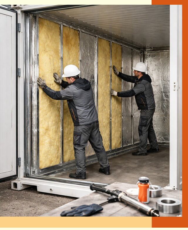 Утепление рефрижераторного контейнера в Ногинске от 45590 руб./м² | ТепломастерНгн