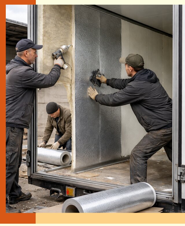 Утепление холодильного кузова в Ногинске — монтаж и теплоизоляция