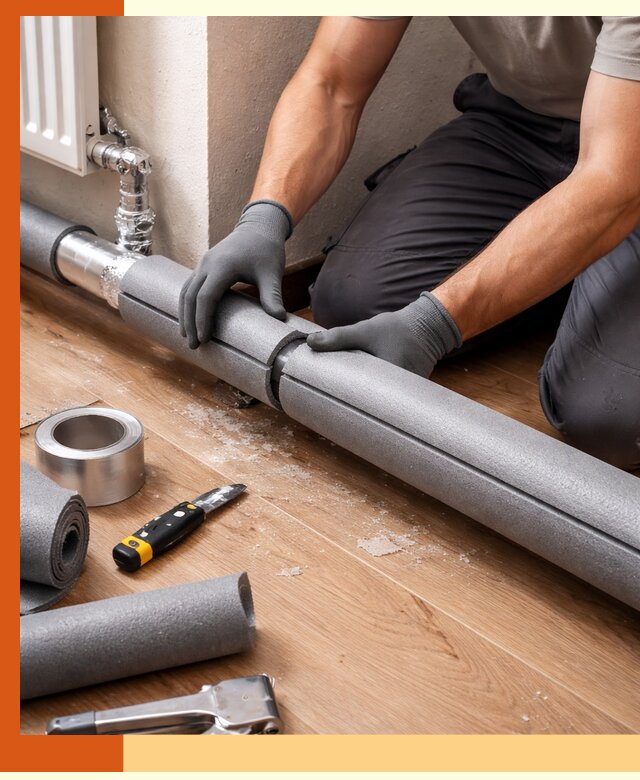 Утепление труб отопления в Ногинске: теплоизоляция и защита сети