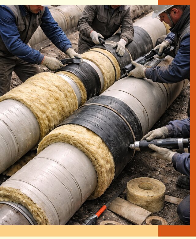 Утепление трубопровода в Ногинске под ключ от 1874 руб. — надежно и выгодно | ТепломастерНгн