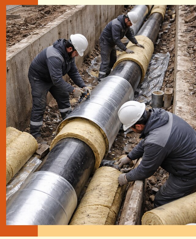 Утепление теплотрассы в Ногинске: утеплительные работы и материалы