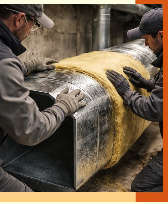 Утепление воздуховодов в Ногинске от 4255 руб. — теплоизоляция вентиляции | ТепломастерНгн