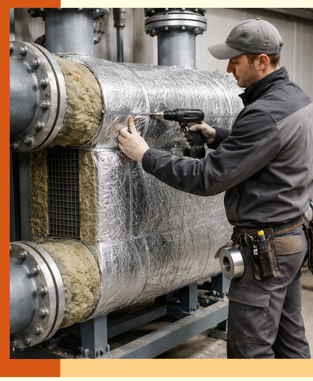 Утепление теплообменника в Ногинске — профессиональная теплоизоляция оборудования