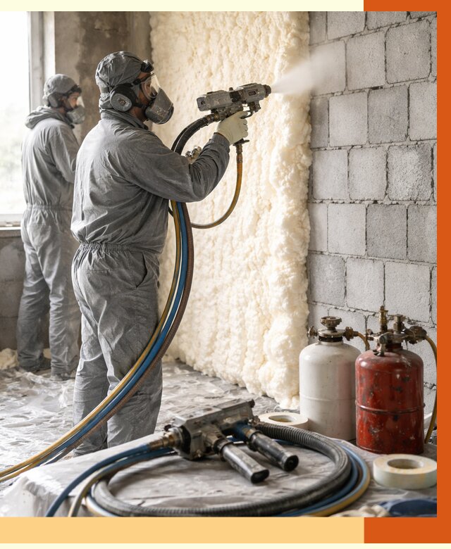 Утепление блочной стены ППУ в Ногинске от 4306 руб./м² — ТепломастерНгн